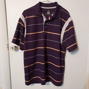 PGA Tour Pro Series Men’s Polo Golf Shirt Purple Polyester (Size Medium)